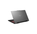 Rugged Mecha Gray outer lid view of Asus TUF A16 FA607NUG gaming laptop with laser etched TUF logo from Karoum Computers Dubai UAE