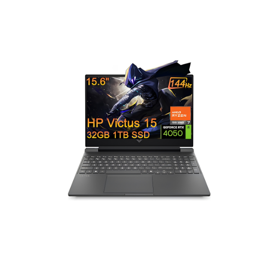 HP Victus 15 AMD Ryzen 7 7445HS Gaming Laptop with NVIDIA RTX 4050 Graphics